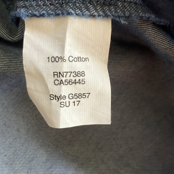 J.Crew Factory off-the-shoulder cotton chambray top Medium - Picture 10 of 11